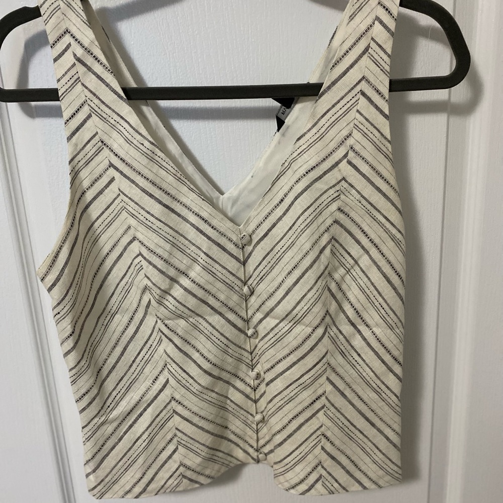 RW&CO cropped linen tank